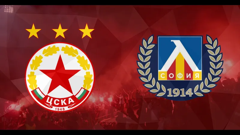 Cầu thủ CSKA Sofia và Levski Sofia đấu tranh gay cấn trên sân cỏ